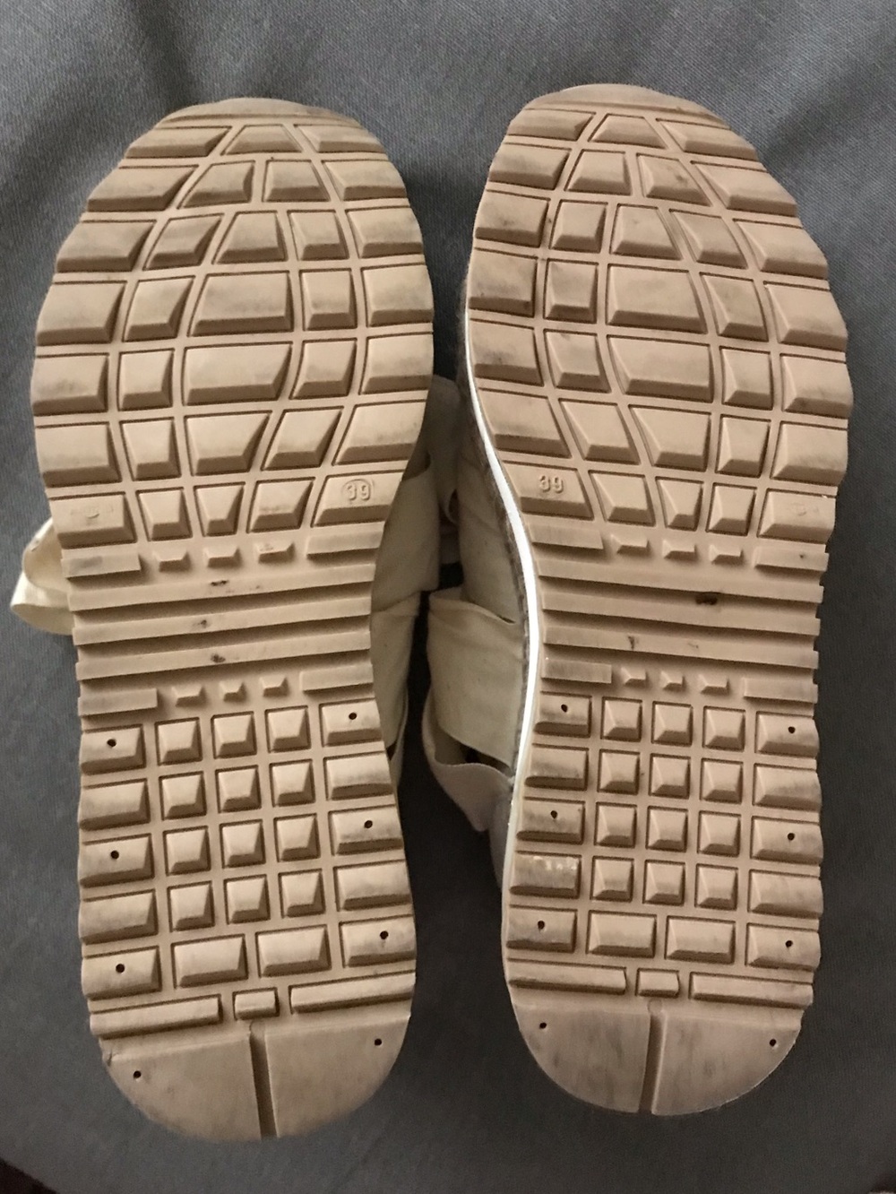 Free People Cream and Tan Espadrille Platform Sandals - Picture 9 of 10